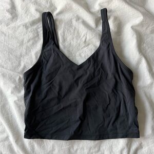 charcoal grey v neck cropped workout tank